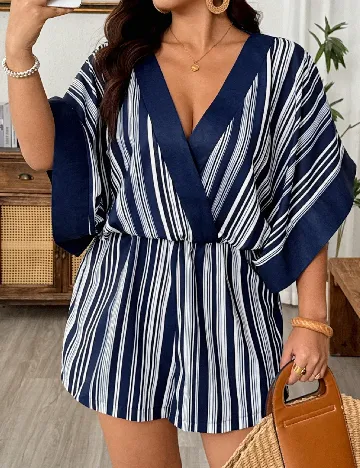 Salopeta SHEIN CURVE, bleumarin