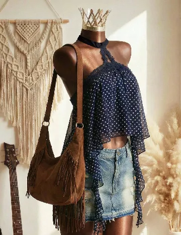 Top SHEIN, bleumarin