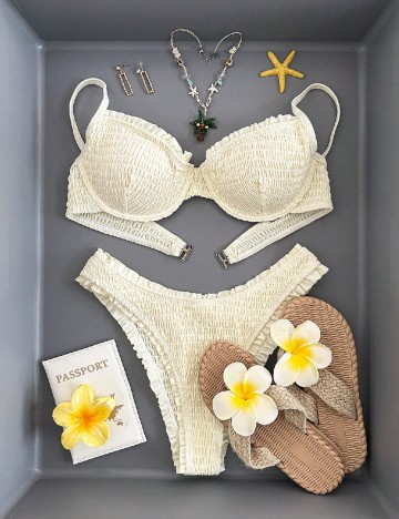 Costum de baie SHEIN, galben