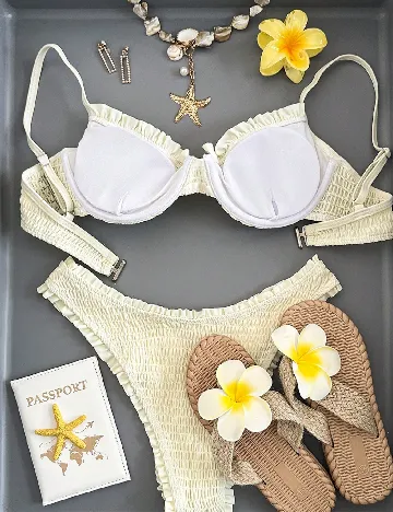 Costum de baie SHEIN, galben