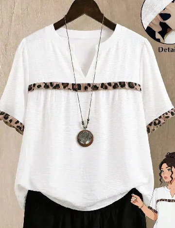 Bluza SHEIN CURVE, alb