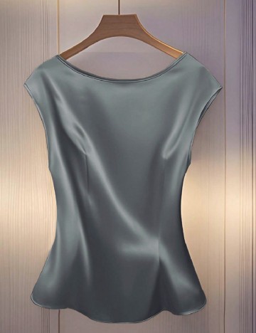 Top SHEIN, gri albastrui