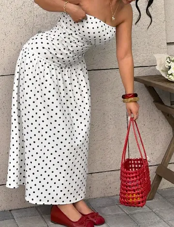 Rochie lunga SHEIN CURVE, alb