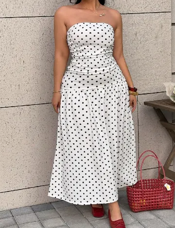 Rochie lunga SHEIN CURVE, alb