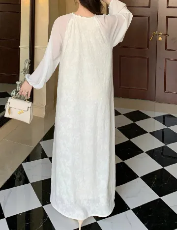Rochie lunga Dazy, ecru