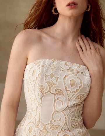 Rochie scurta MOTF, crem