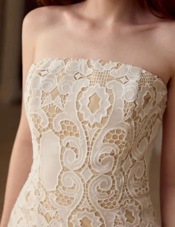 Rochie scurta MOTF, crem
