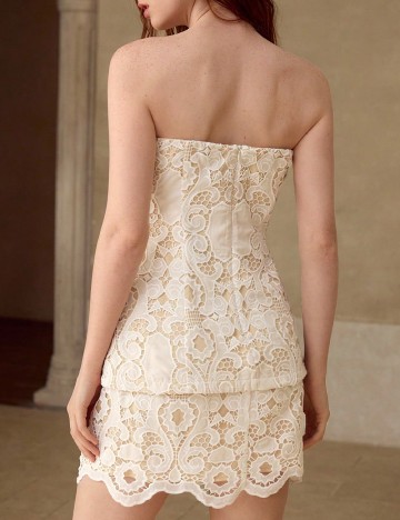 Rochie scurta MOTF, crem