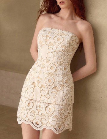Rochie scurta MOTF, crem