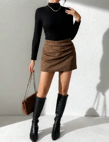 Fusta pantalon SHEIN, maro