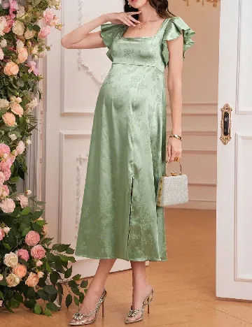 Rochie medie SHEIN Maternity, verde