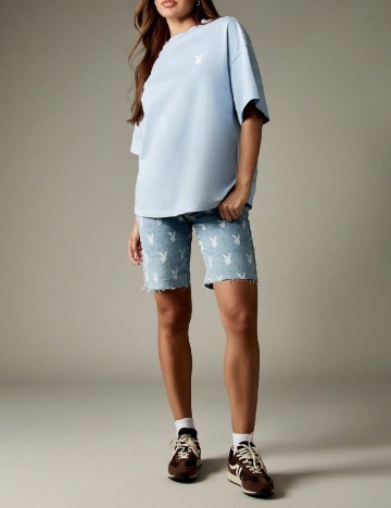 Tricou Oversize Missguided, albastru