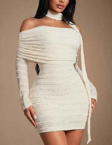 Rochie scurta SHEIN, ecru