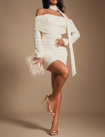Rochie scurta SHEIN, ecru