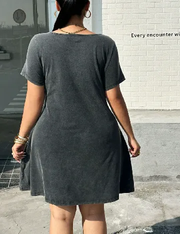 Rochie scurta SHEIN CURVE, gri