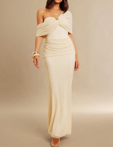 Rochie lunga SHEIN, crem