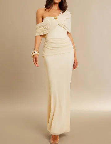 Rochie lunga SHEIN, crem