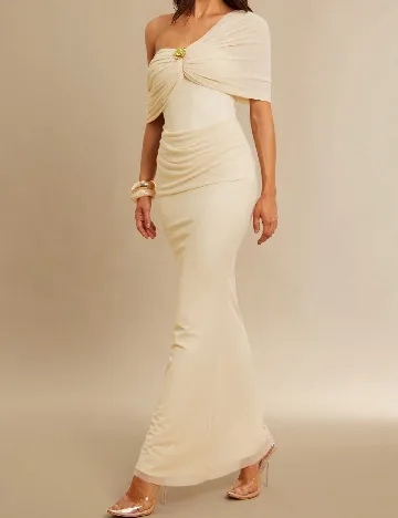 Rochie lunga SHEIN, crem