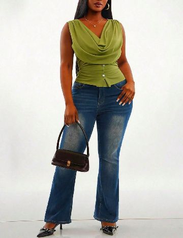 Top SHEIN CURVE, verde
