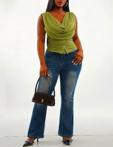 Top SHEIN CURVE, verde