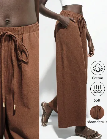 Pantaloni SHEIN, maro