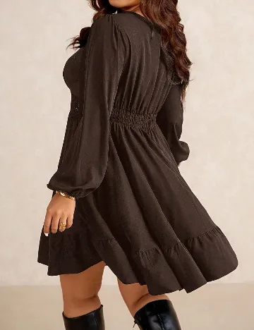 Rochie scurta SHEIN CURVE, maro