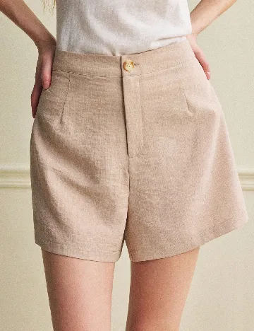 Pantaloni scurti SHEIN, crem