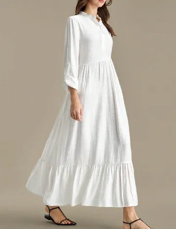 Rochie lunga Ontre, alb
