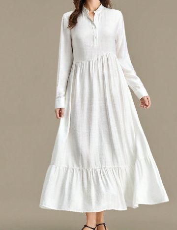 Rochie lunga Ontre, alb