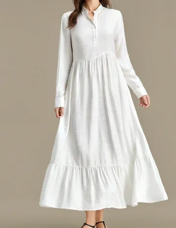 Rochie lunga Ontre, alb