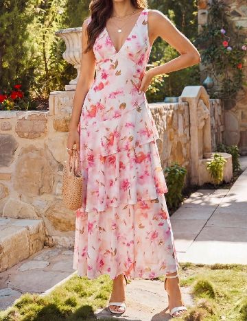 Rochie lunga SHEIN, floral print