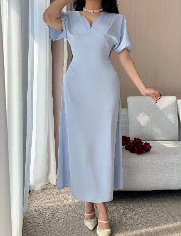 Rochie lunga Dazy, albastru