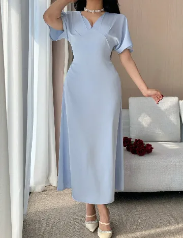 Rochie lunga Dazy, albastru