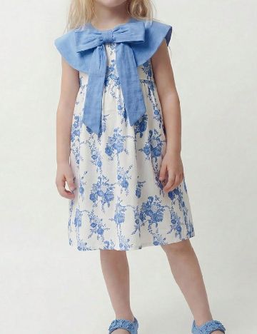 Rochie Shein Kids, alb/albastru