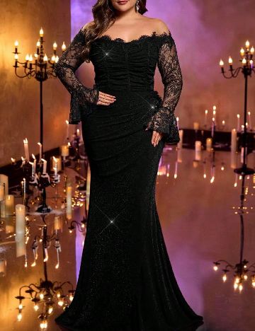 Rochie lunga SHEIN CURVE, negru