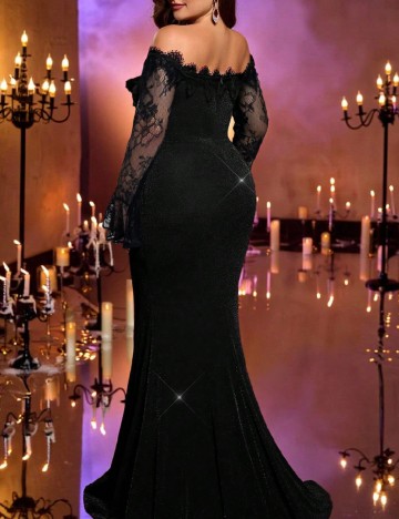 Rochie lunga SHEIN CURVE, negru