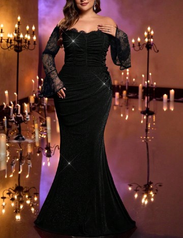 Rochie lunga SHEIN CURVE, negru