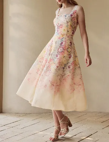 Rochie medie MOTF, floral print
