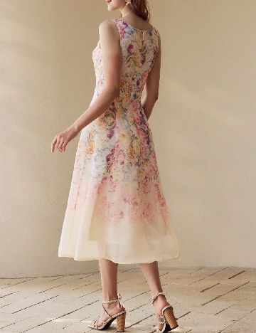 Rochie medie MOTF, floral print