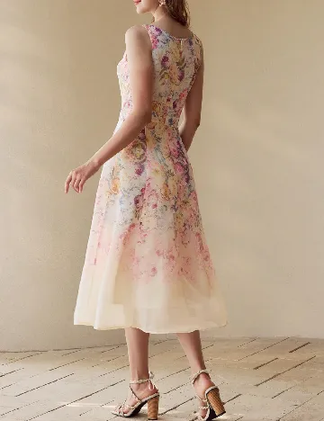 Rochie medie MOTF, floral print