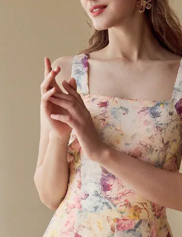 Rochie medie MOTF, floral print