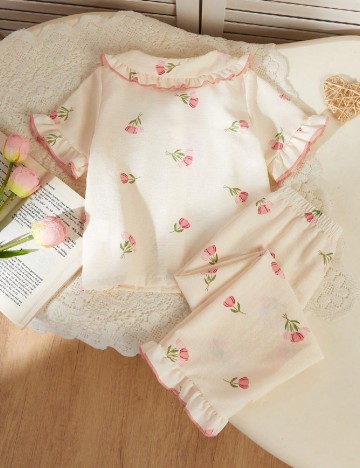 Pijama Shein Kids, crem