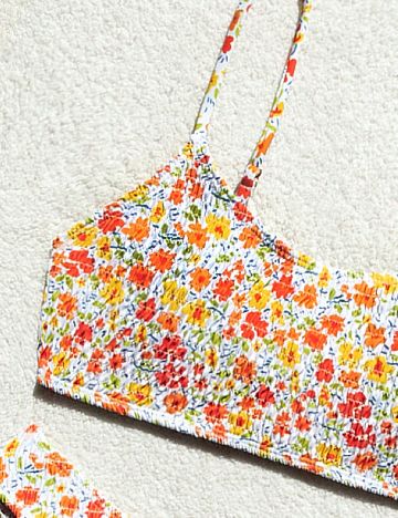 Costum de baie SHEIN, floral print