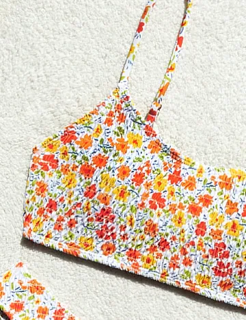 Costum de baie SHEIN, floral print