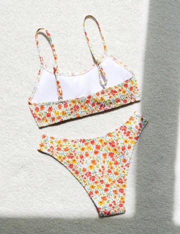 Costum de baie SHEIN, floral print