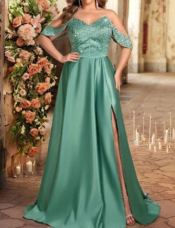 Rochie lunga SHEIN CURVE, verde