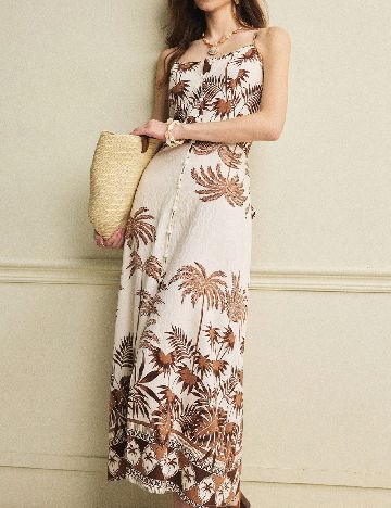 Rochie lunga SHEIN, crem