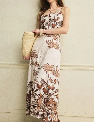 Rochie lunga SHEIN, crem