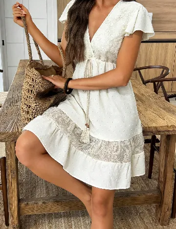 Rochie scurta SHEIN, ecru