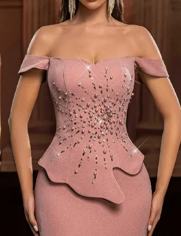 Rochie lunga SHEIN, roz pudra inchis